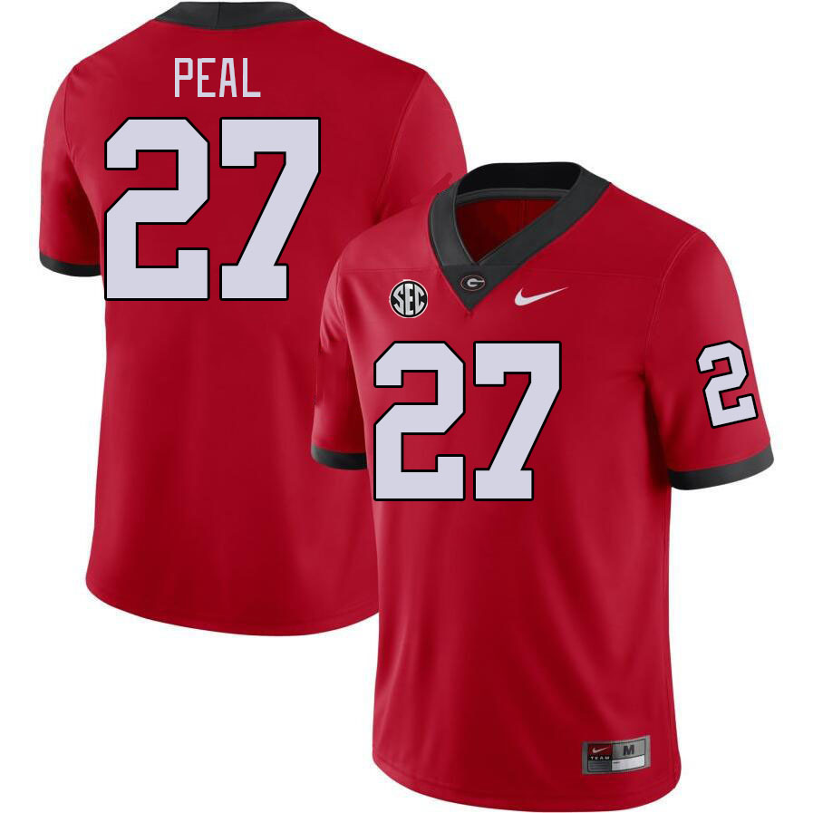 Men #27 Chris Peal Georgia Bulldogs College Football Jerseys Stitched-Red